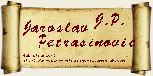 Jaroslav Petrašinović vizit kartica